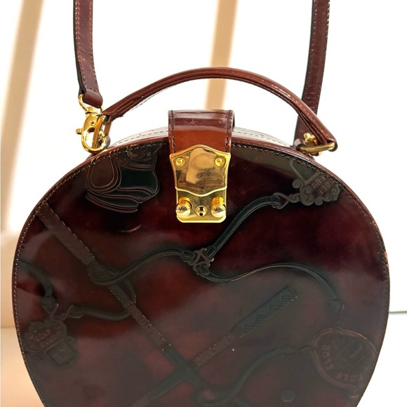 Dillards Elegant Brown Leather Handbag - Picture 6 of 9